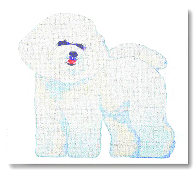 click here to view larger image of Bichon Frise (hand painted canvases)
