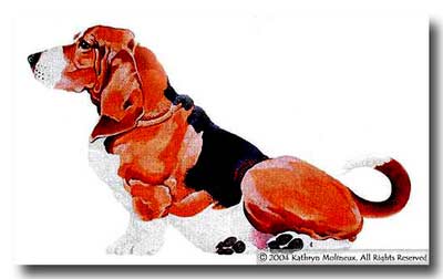 click here to view larger image of Basset Hound Dummy Board (hand painted canvases)
