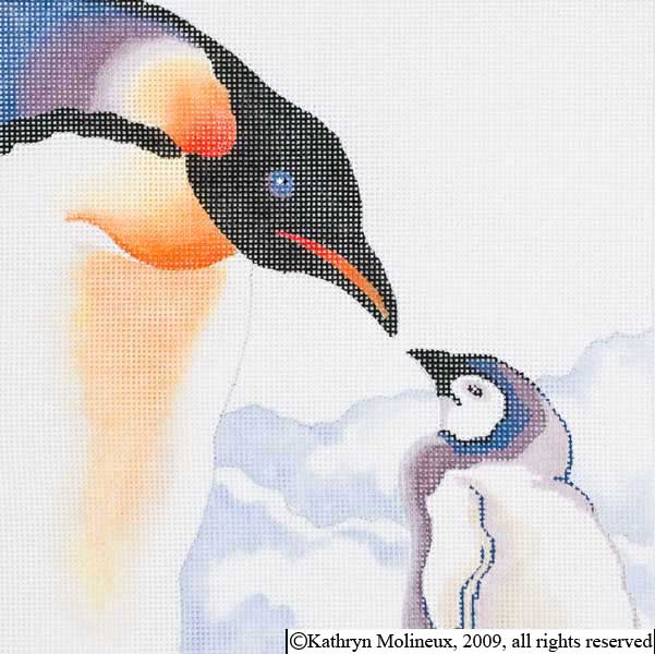 click here to view larger image of Squares - Penguins (hand painted canvases)