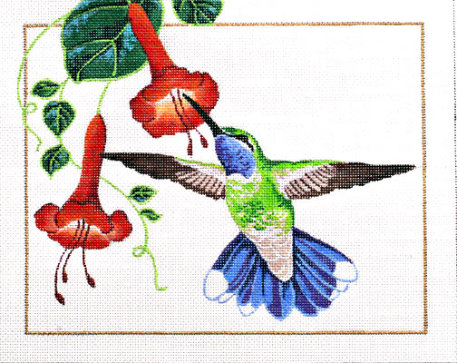 click here to view larger image of Blue Throated Hummingbird (hand painted canvases)