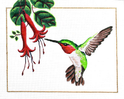 click here to view larger image of Ruby Throated Hummingbird (hand painted canvases)