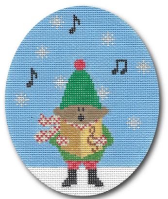 click here to view larger image of Caroler (hand painted canvases)