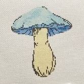 click here to view larger image of Mushroom Series - Light Blue (hand painted canvases)
