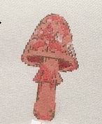 click here to view larger image of Mushroom Series - Hot Coral (hand painted canvases)