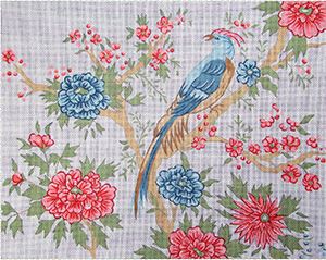 click here to view larger image of Floral w/Bird (hand painted canvases)