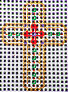 click here to view larger image of Cross More Golden - 536-JH (hand painted canvases)