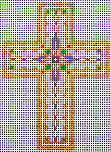 click here to view larger image of Cross Golden - 530-JH (hand painted canvases)
