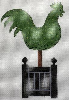 click here to view larger image of Topiary - Rooster (hand painted canvases)