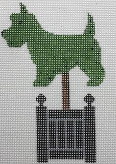 click here to view larger image of Topiary - Terrier (hand painted canvases)
