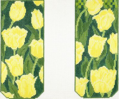 click here to view larger image of Yellow Tulips Eyeglass Case  (hand painted canvases)