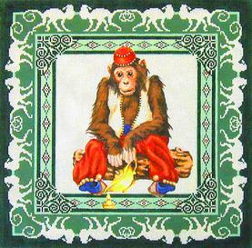 click here to view larger image of Aladdin/Monkey Border (hand painted canvases)
