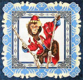 click here to view larger image of Ali Baba/Monkey Border (hand painted canvases)