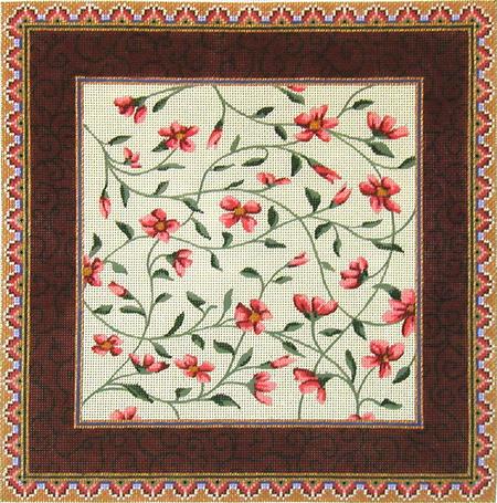 click here to view larger image of Chinese Floral (hand painted canvases)