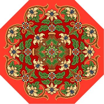 click here to view larger image of Tuscany Octagonal - 18M (hand painted canvases)