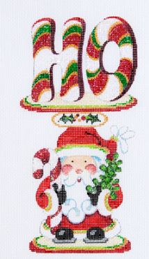 click here to view larger image of Spindle w/HO over Large Santa - SP-08 (hand painted canvases)