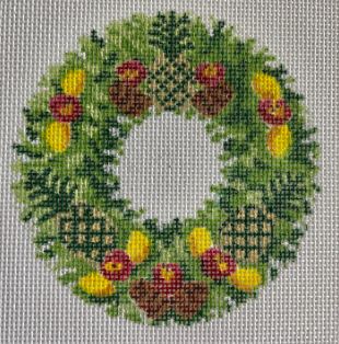 click here to view larger image of Williamsburg Wreath (hand painted canvases)