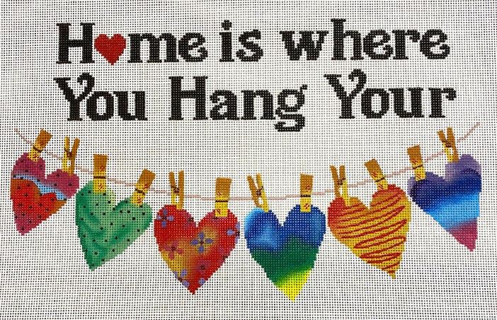click here to view larger image of Home is Where You Hang Your Heart (hand painted canvases)