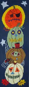 click here to view larger image of Pumpkin Totem  (hand painted canvases)