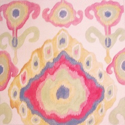 click here to view larger image of Ikat - Cora Pastels (hand painted canvases)