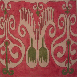 click here to view larger image of Ikat - Gobi/Taupe (hand painted canvases)