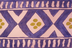click here to view larger image of Ikat - Hana Blue/Lime (hand painted canvases)
