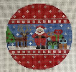 click here to view larger image of Santa and Roudolph (hand painted canvases)