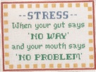 click here to view larger image of Stress/Mouth/No Problem (hand painted canvases)