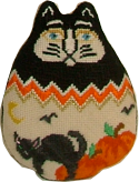 click here to view larger image of Halloween Cat (hand painted canvases)