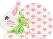 click here to view larger image of Sweetheart Mini Bunny (hand painted canvases)