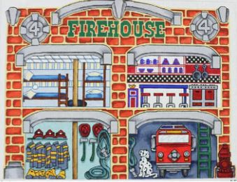 click here to view larger image of Firehouse (hand painted canvases)