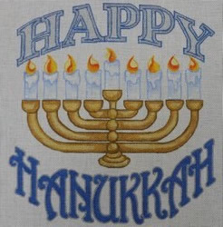 click here to view larger image of Happy Hanukkah (hand painted canvases)