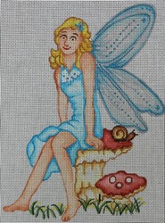 click here to view larger image of Fairy on a Mushroom (hand painted canvases)