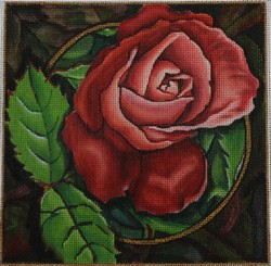 click here to view larger image of Red Rose (hand painted canvases)
