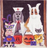 click here to view larger image of Howloween (hand painted canvases)