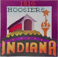 click here to view larger image of Postcard - Indiana (hand painted canvases)