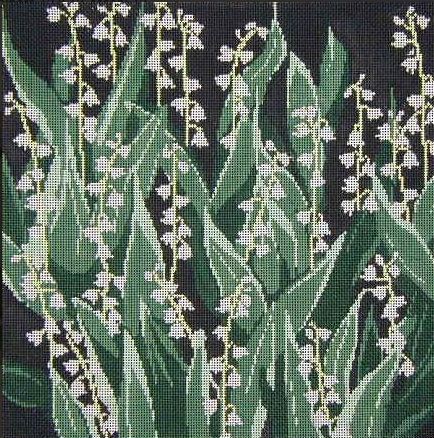 click here to view larger image of Lilies of the Valley (hand painted canvases)