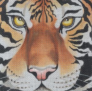 click here to view larger image of Tiger Coaster (hand painted canvases)