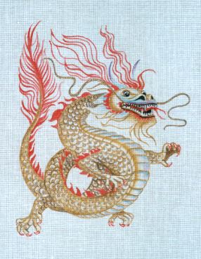 click here to view larger image of Oriental Dragon (hand painted canvases)