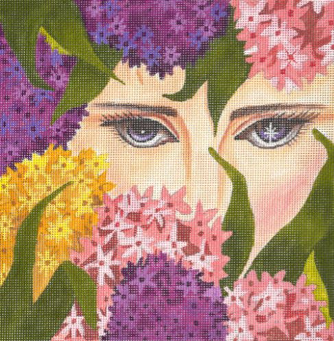 click here to view larger image of Peek-a-Boo - Hyacinth (hand painted canvases)