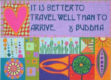 click here to view larger image of It is Better to Travel...small (hand painted canvases)