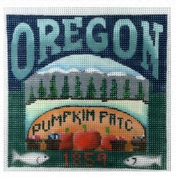click here to view larger image of Postcard - Oregon (hand painted canvases)