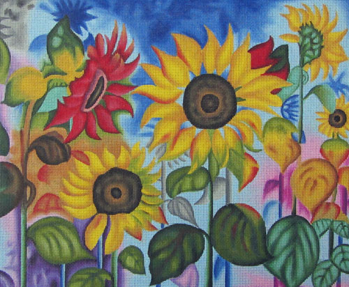 click here to view larger image of Sunflower Garden (hand painted canvases)