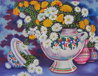 click here to view larger image of Daisy Dreams (hand painted canvases)