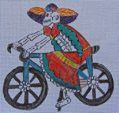click here to view larger image of Day of the Dead Bicycle (hand painted canvases)