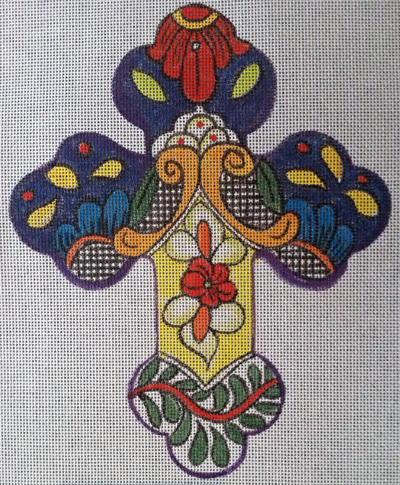 click here to view larger image of Talavera Cross 1 (hand painted canvases)