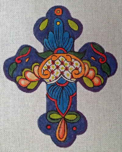 click here to view larger image of Talavera Cross 2 (hand painted canvases)