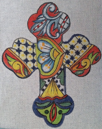click here to view larger image of Talavera Cross 3 (hand painted canvases)