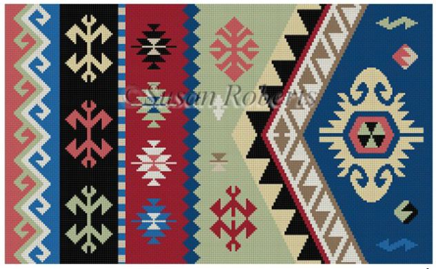 click here to view larger image of Kilim III B   (hand painted canvases)