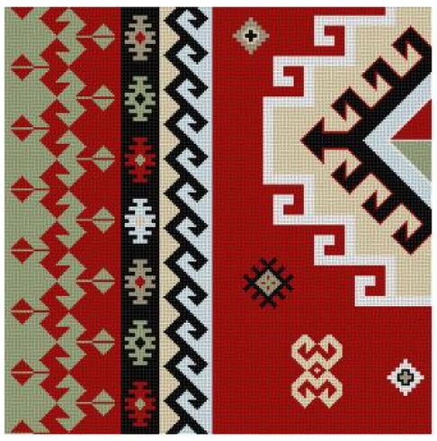 click here to view larger image of Kilim I A   (hand painted canvases)