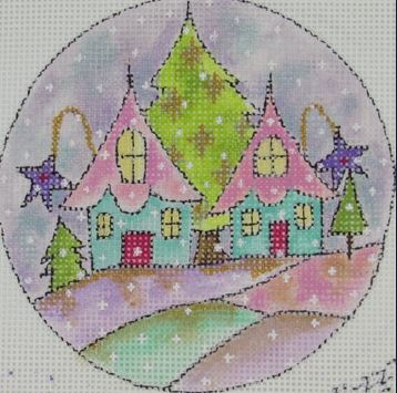 click here to view larger image of Starry Winter Night - C (hand painted canvases)